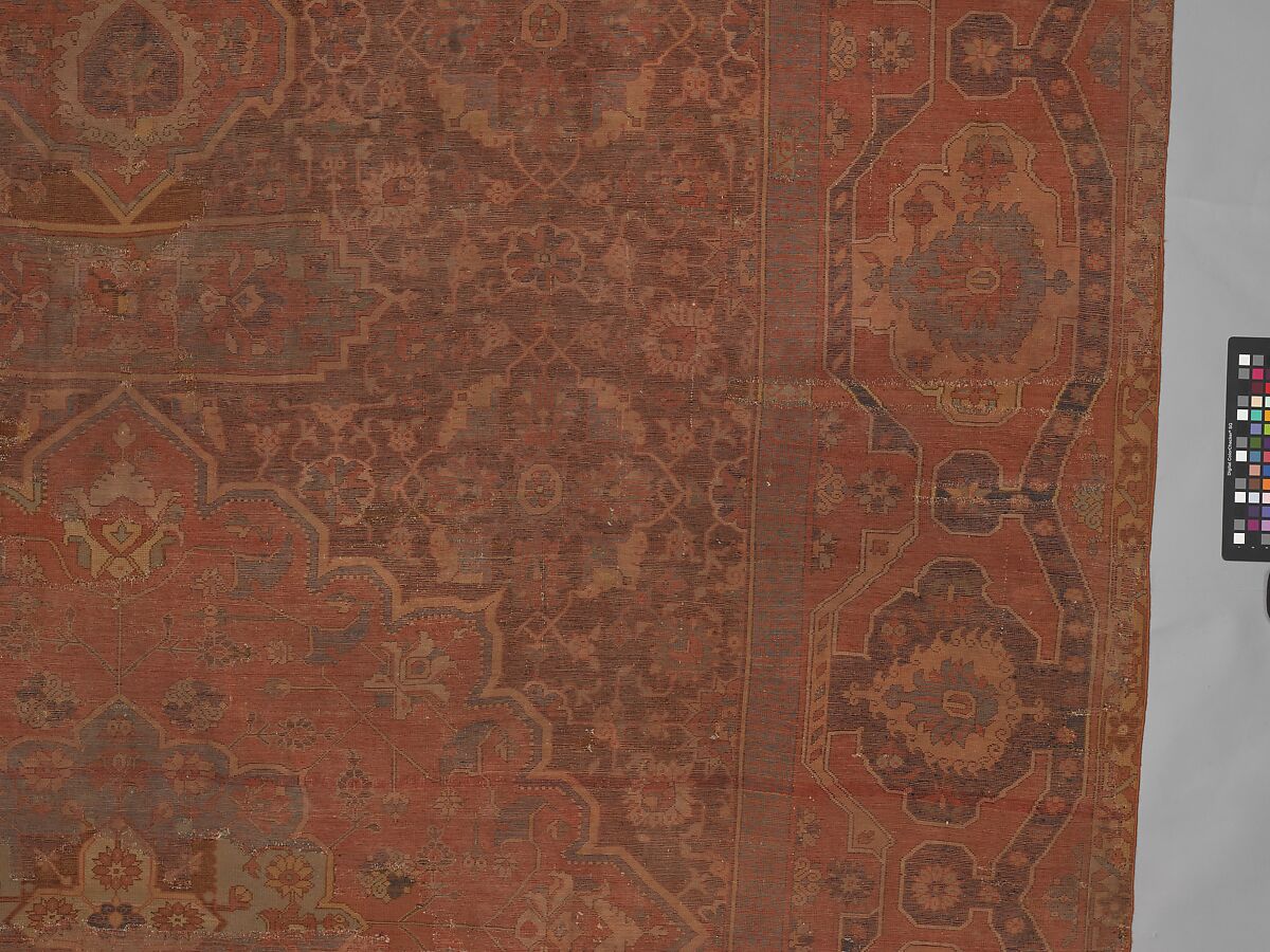 Carpet, Wool (warp, weft and pile); asymmetrically knotted pile