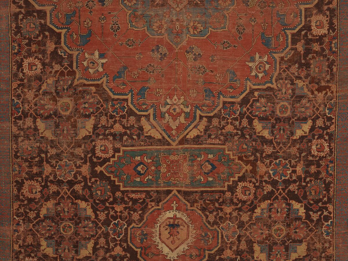 Carpet, Wool (warp, weft and pile); asymmetrically knotted pile