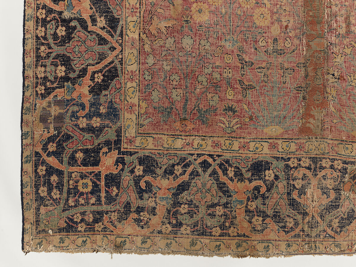 Shrub Carpet, Cotton (warp), wool (weft and pile); asymmetrically knotted pile