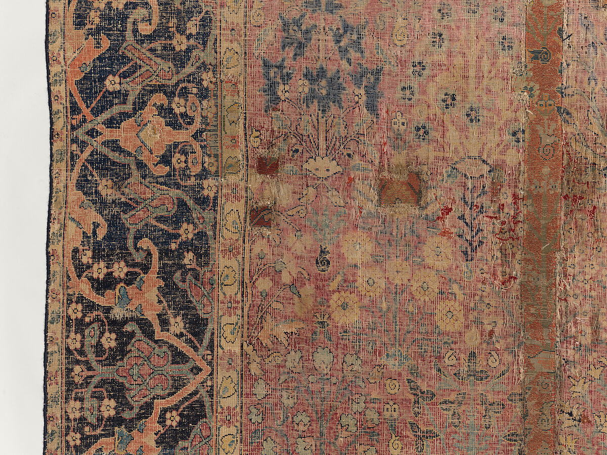 Shrub Carpet, Cotton (warp), wool (weft and pile); asymmetrically knotted pile