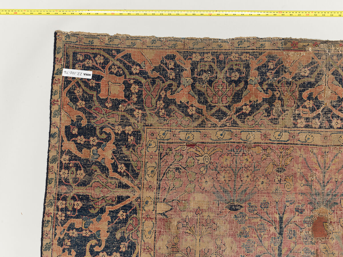 Shrub Carpet, Cotton (warp), wool (weft and pile); asymmetrically knotted pile