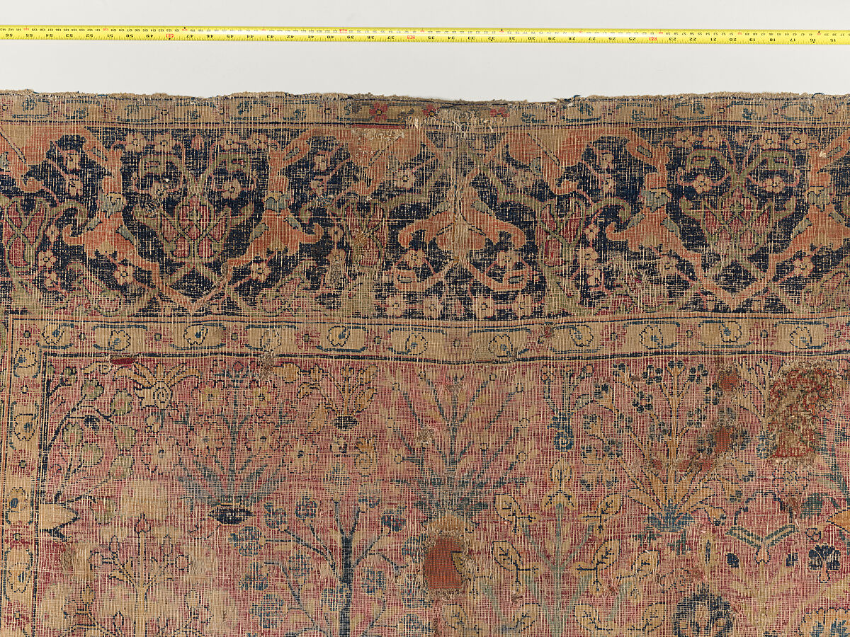 Shrub Carpet, Cotton (warp), wool (weft and pile); asymmetrically knotted pile