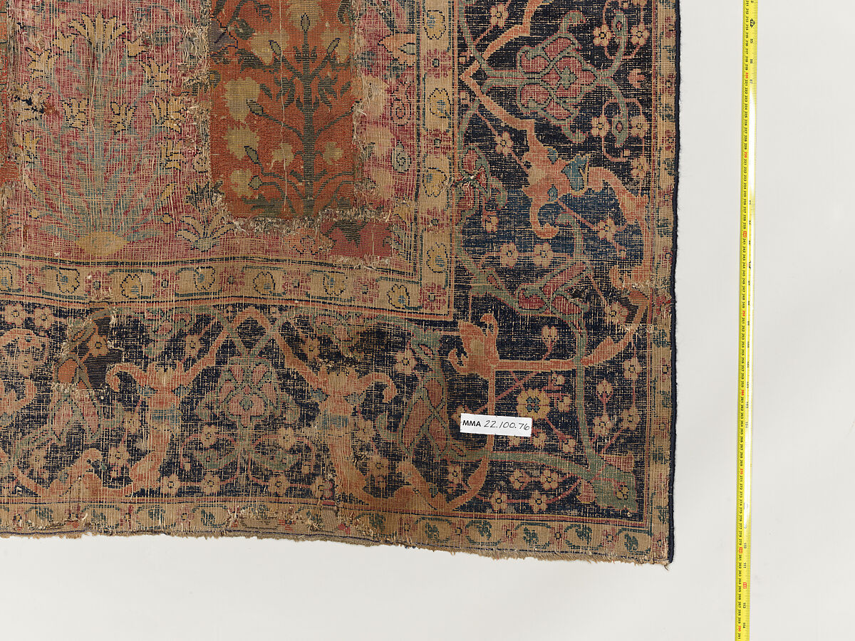 Shrub Carpet, Cotton (warp), wool (weft and pile); asymmetrically knotted pile