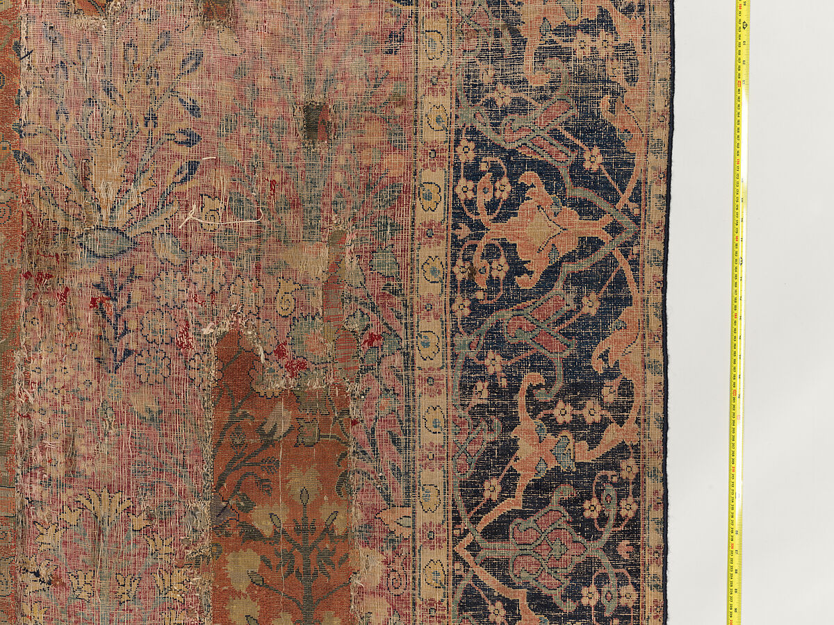 Shrub Carpet, Cotton (warp), wool (weft and pile); asymmetrically knotted pile