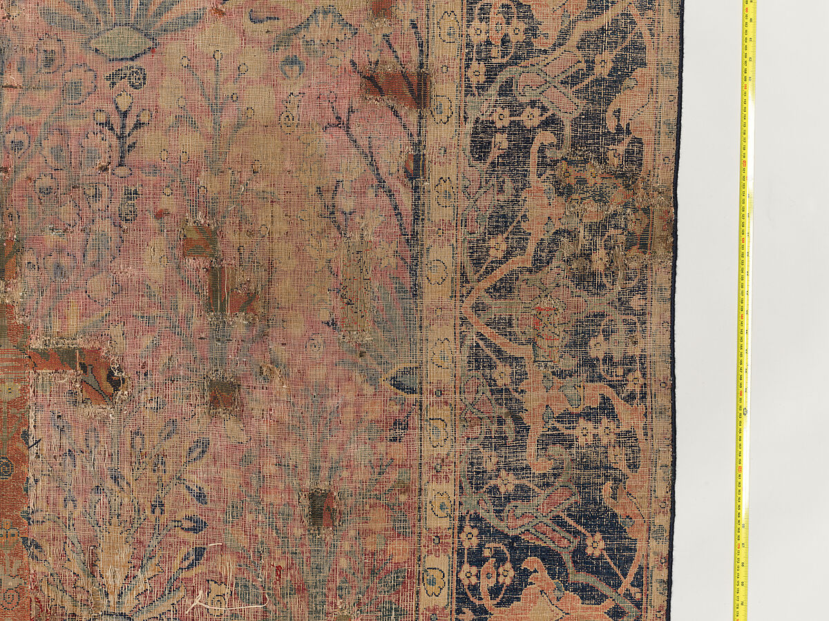 Shrub Carpet, Cotton (warp), wool (weft and pile); asymmetrically knotted pile