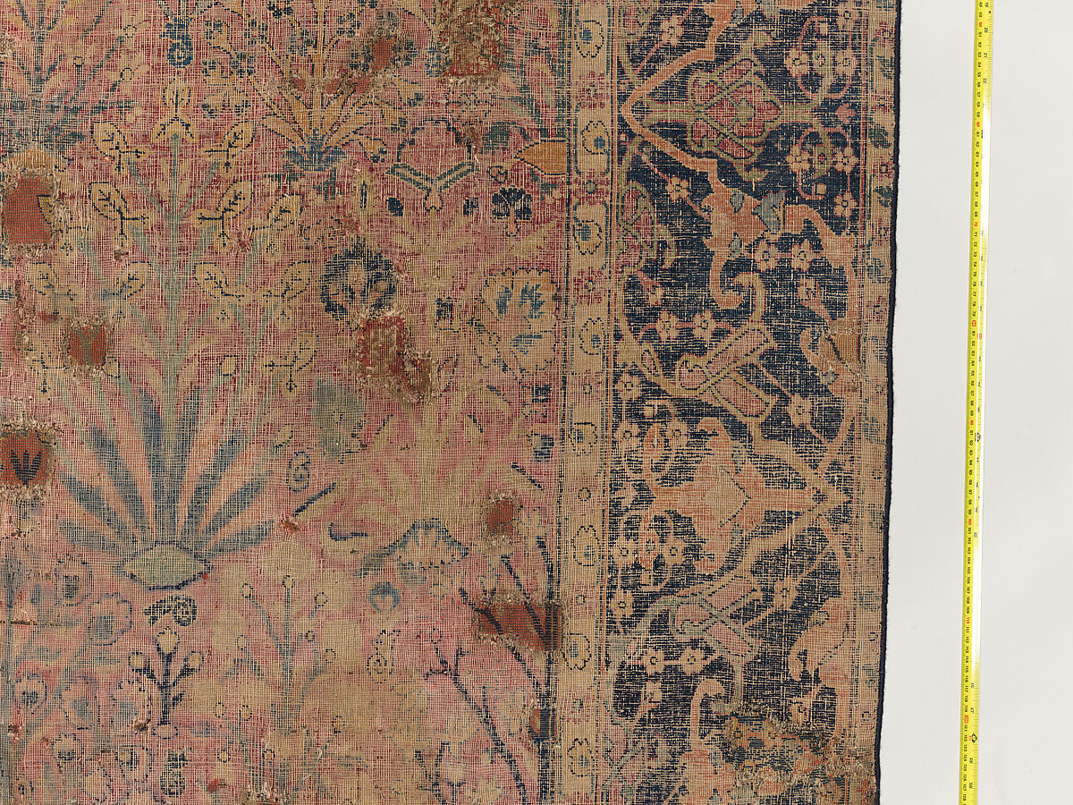 Shrub Carpet, Cotton (warp), wool (weft and pile); asymmetrically knotted pile