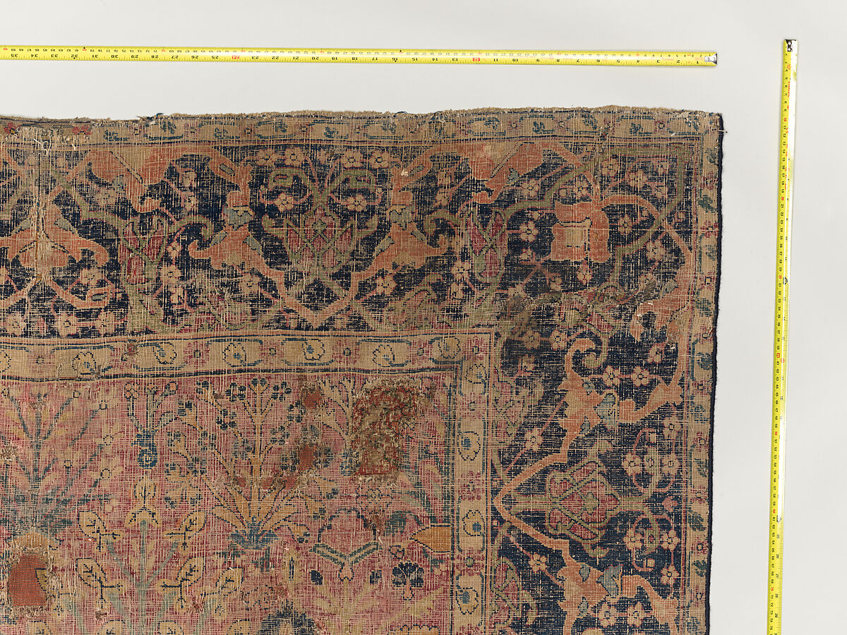 Shrub Carpet, Cotton (warp), wool (weft and pile); asymmetrically knotted pile