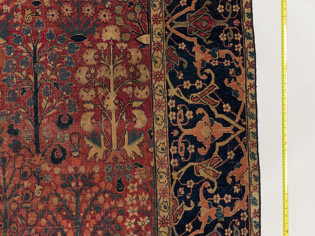 Shrub Carpet, Cotton (warp), wool (weft and pile); asymmetrically knotted pile