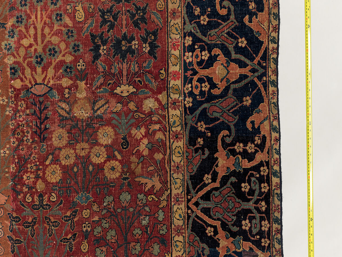 Shrub Carpet, Cotton (warp), wool (weft and pile); asymmetrically knotted pile