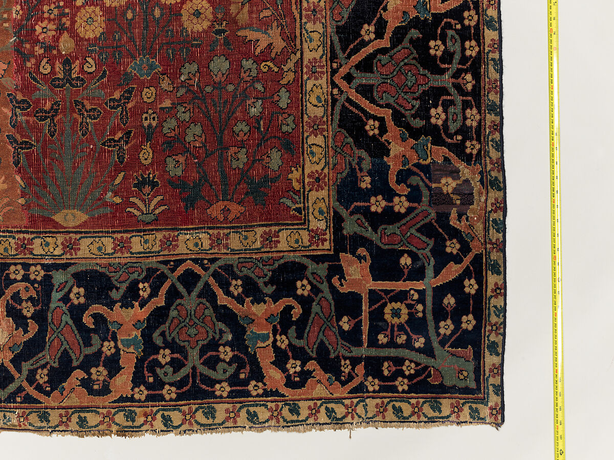 Shrub Carpet, Cotton (warp), wool (weft and pile); asymmetrically knotted pile