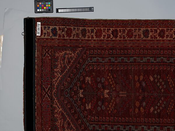 Demirci Prayer Rug, Wool (warp, weft and pile); symmetrically knotted pile