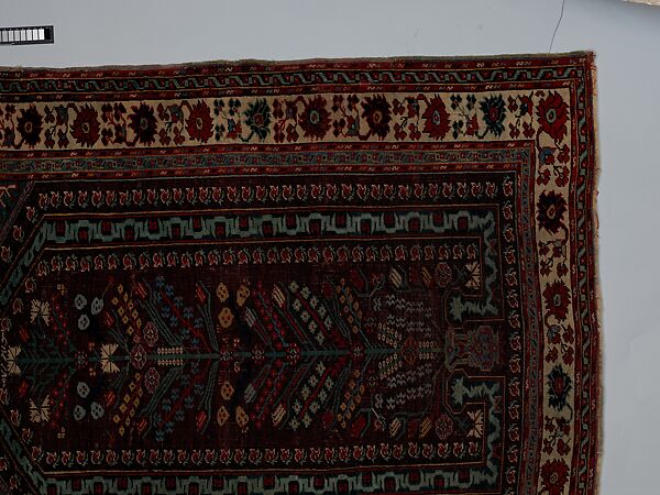 Demirci Prayer Rug, Wool (warp, weft and pile); symmetrically knotted pile
