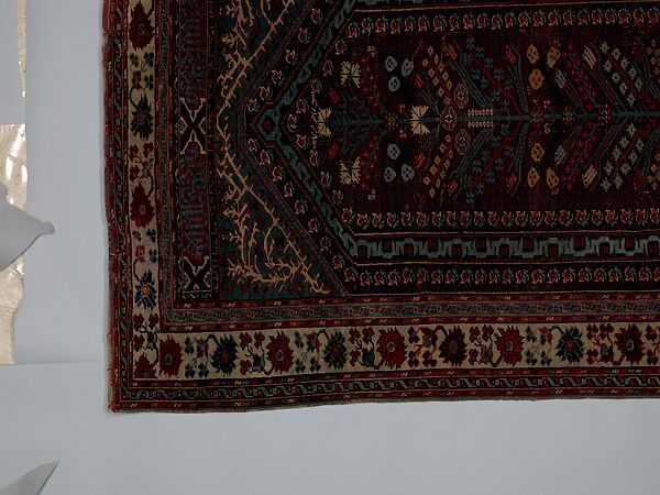 Demirci Prayer Rug, Wool (warp, weft and pile); symmetrically knotted pile