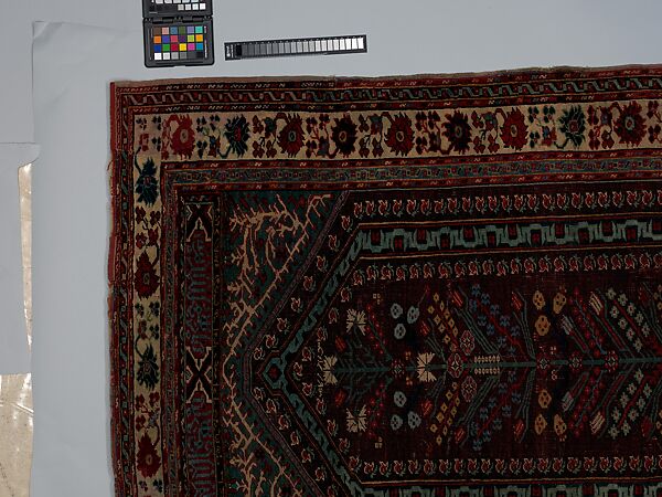 Demirci Prayer Rug, Wool (warp, weft and pile); symmetrically knotted pile