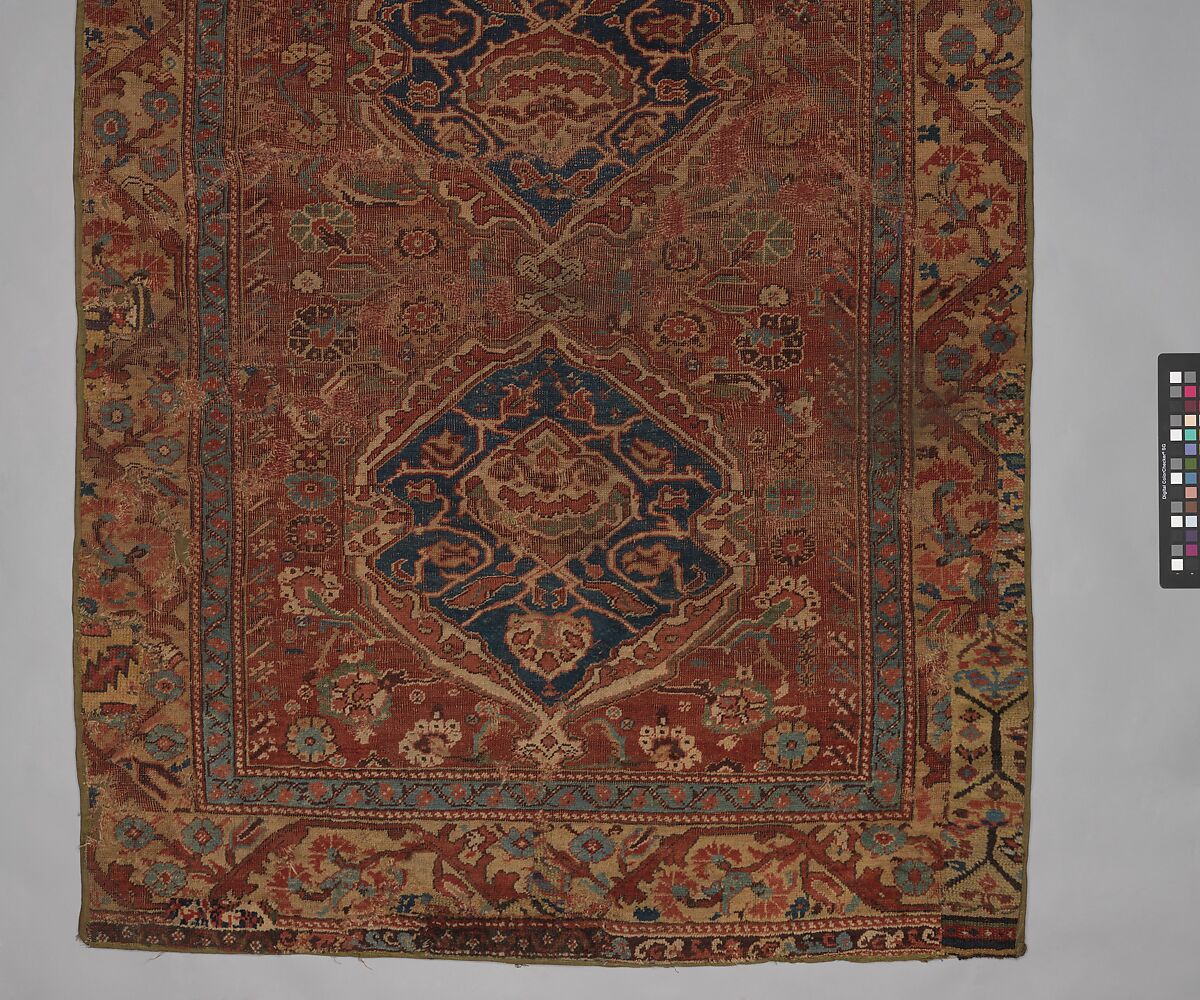 Carpet, Wool (warp, weft and pile); symmetrically knotted pile