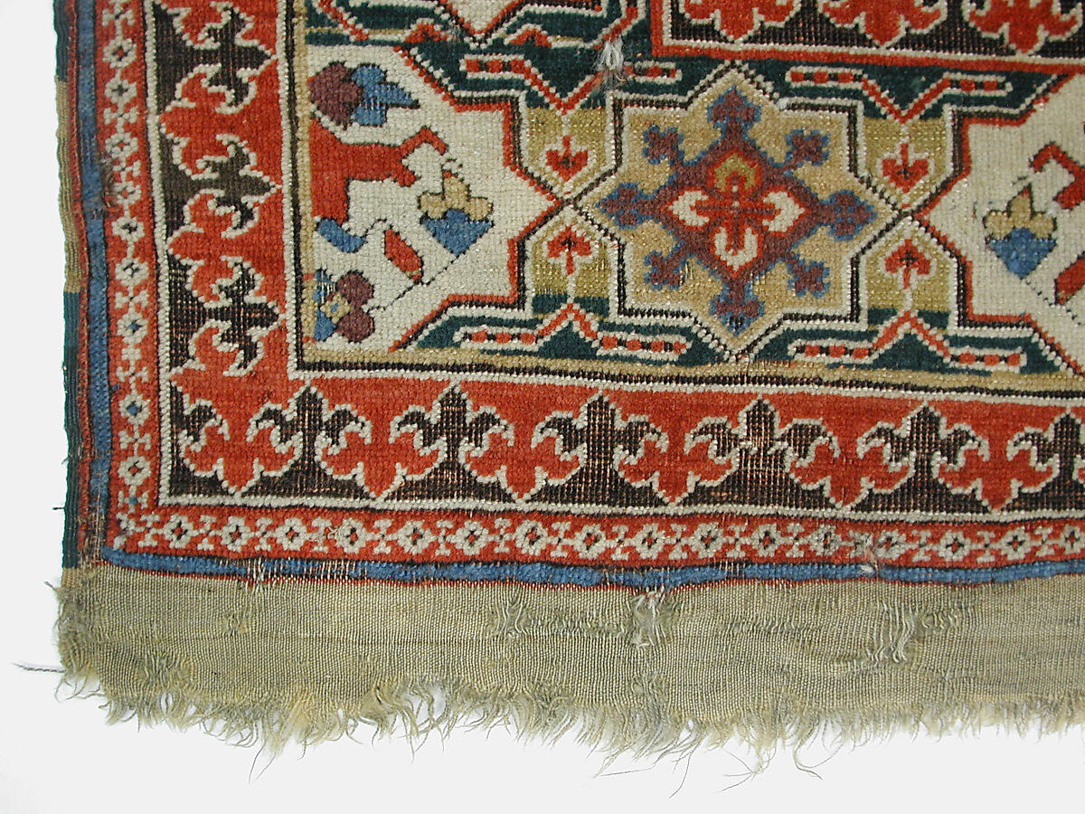 Carpet, Wool (warp, weft and pile); symmetrically knotted pile