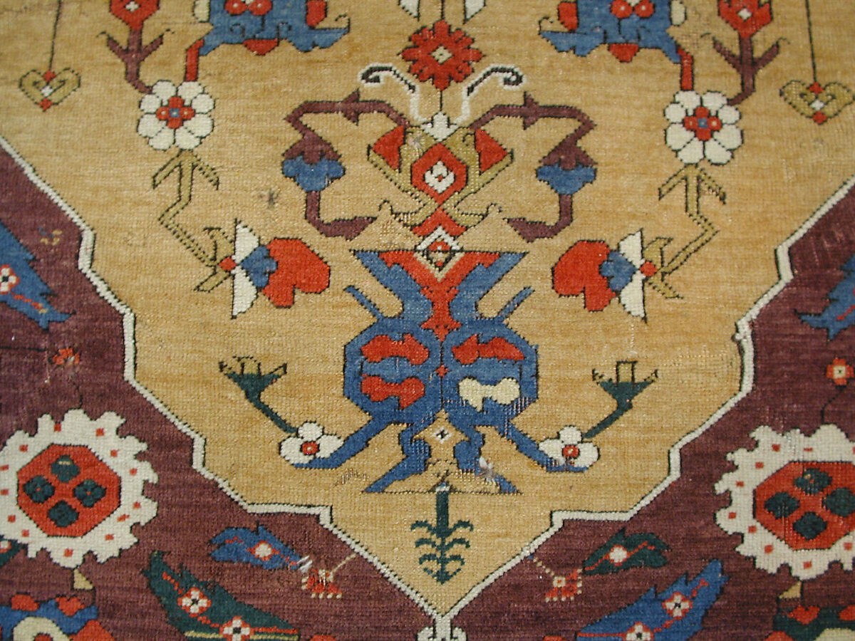 Carpet, Wool (warp, weft and pile); symmetrically knotted pile