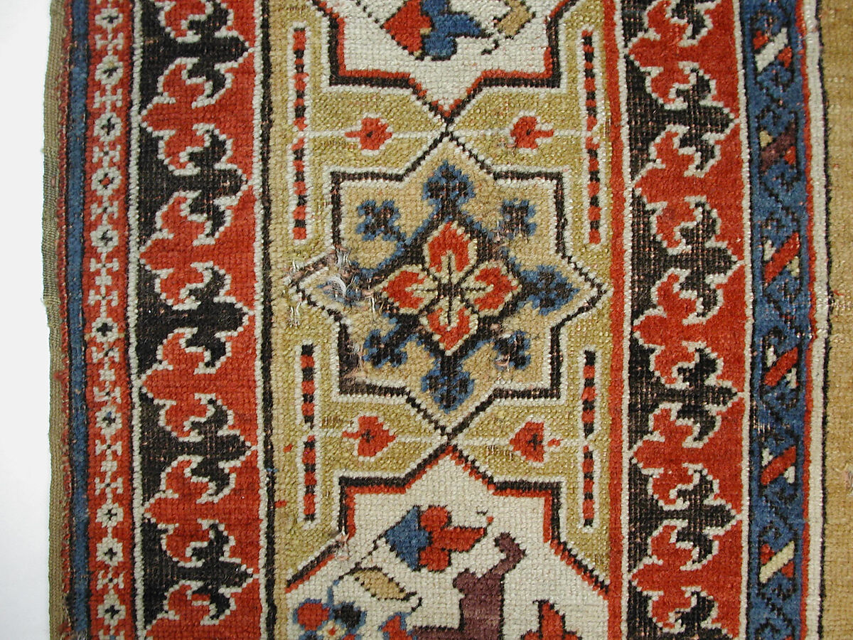 Carpet, Wool (warp, weft and pile); symmetrically knotted pile