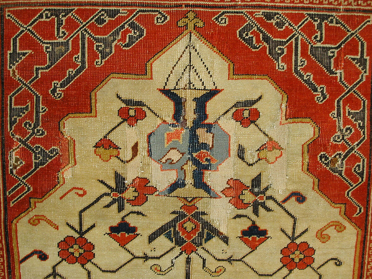 Carpet, Wool (warp, weft and pile); symmetrically and asymmetrically knotted pile