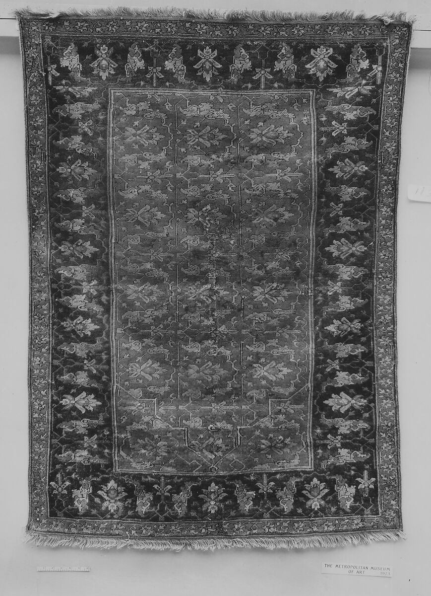 Lotto Carpet, Wool (warp, weft and pile); symmetrically knotted pile