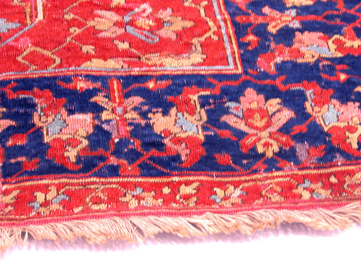 Lotto Carpet, Wool (warp, weft and pile); symmetrically knotted pile