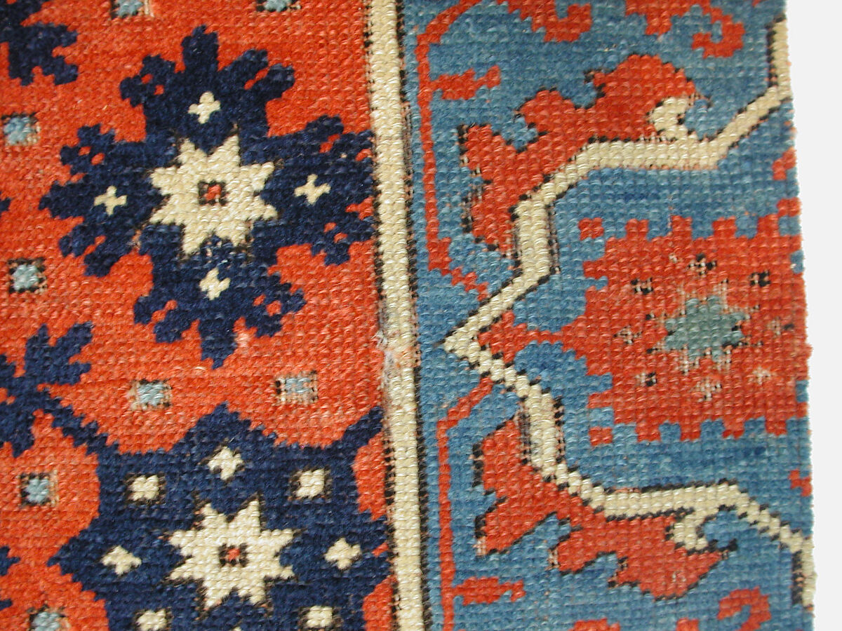 Carpet, Wool (warp, weft and pile); symmetrically knotted pile