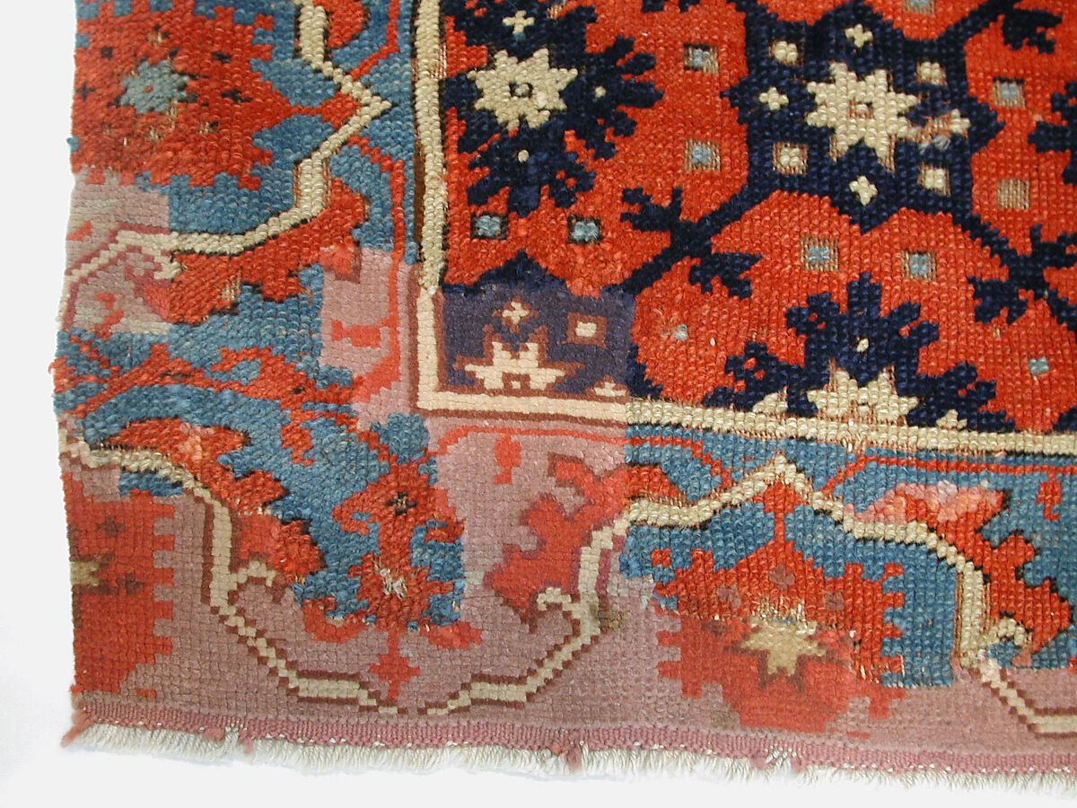 Carpet, Wool (warp, weft and pile); symmetrically knotted pile