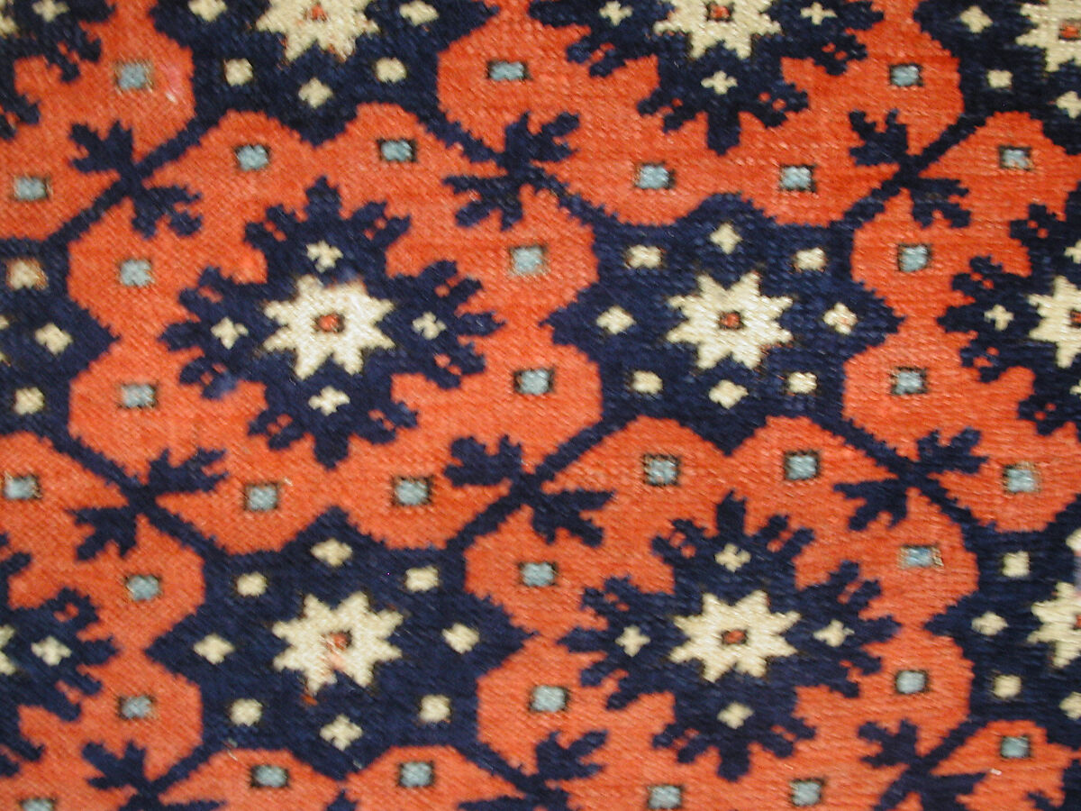 Carpet, Wool (warp, weft and pile); symmetrically knotted pile