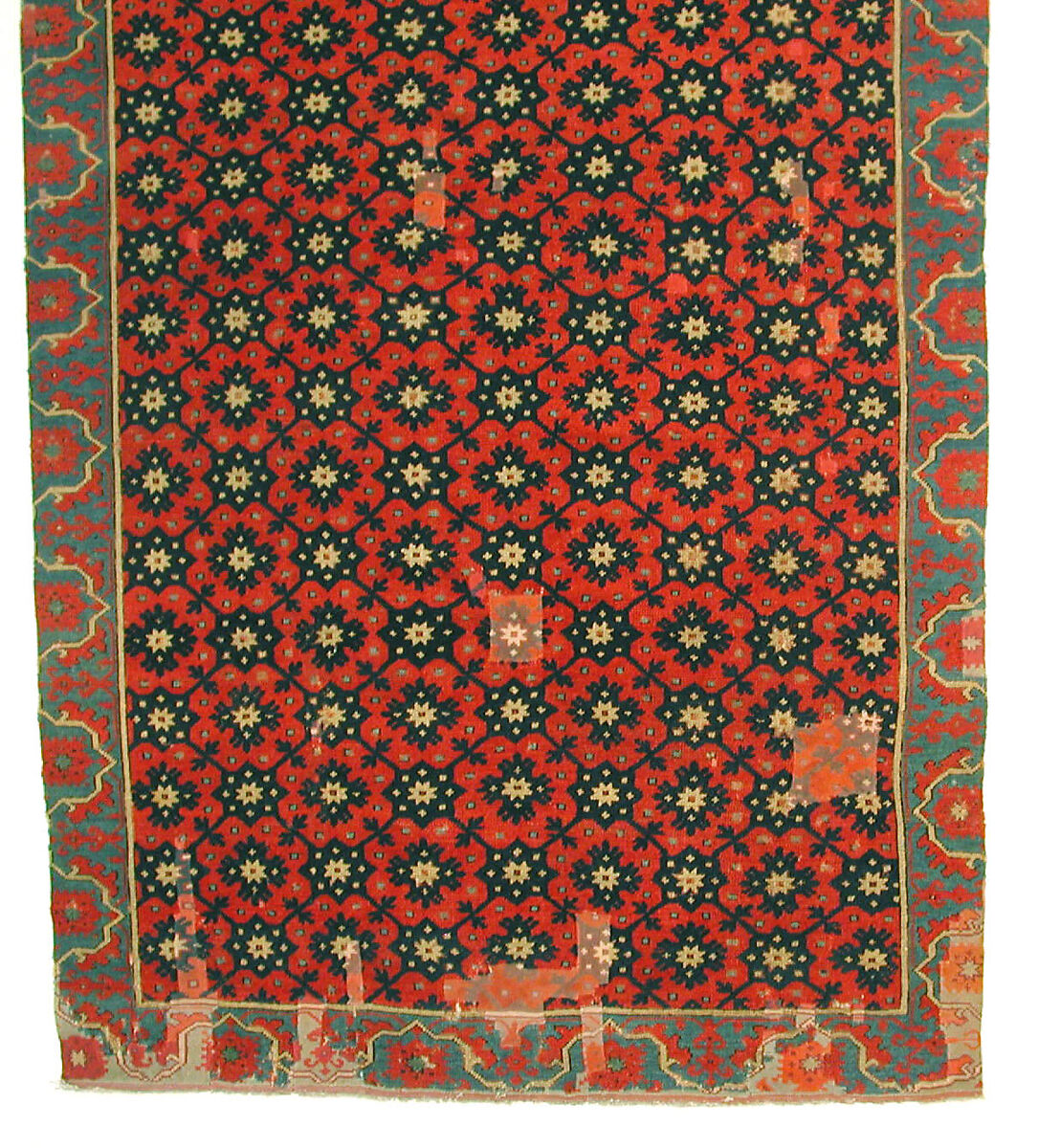 Carpet, Wool (warp, weft and pile); symmetrically knotted pile