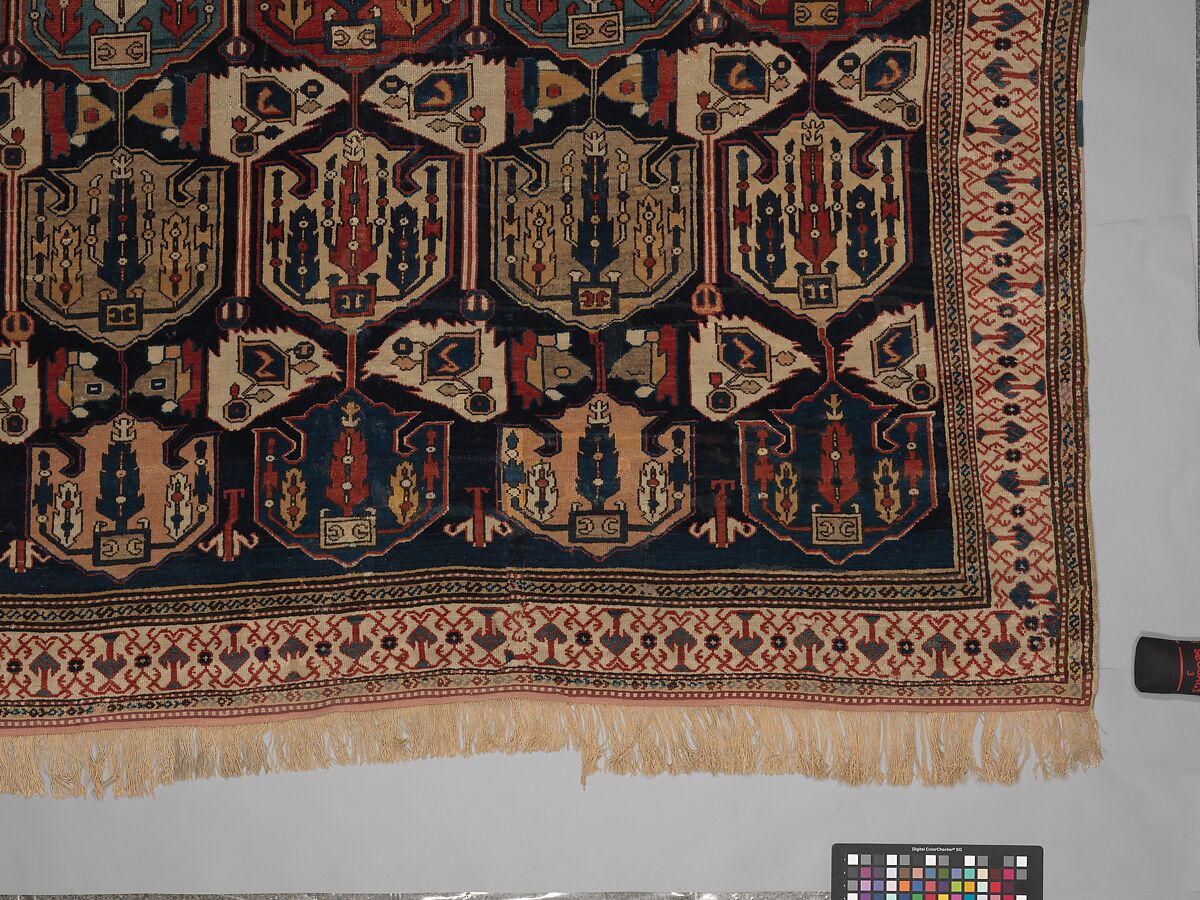 Carpet, Wool (warp, weft, pile); symmetrically knotted pile