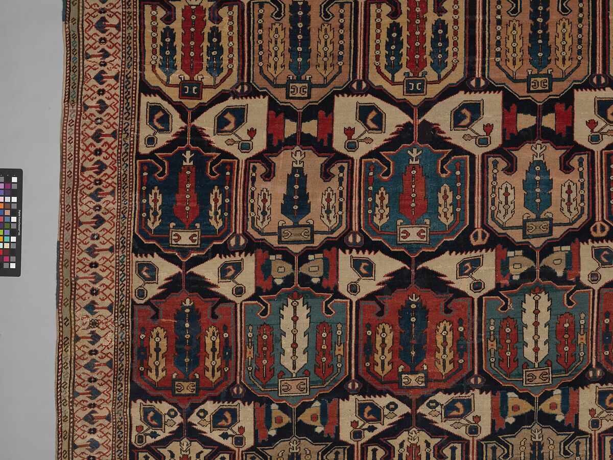 Carpet, Wool (warp, weft, pile); symmetrically knotted pile