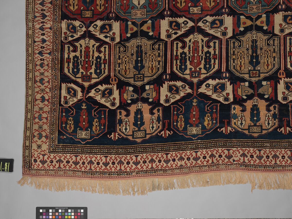 Carpet, Wool (warp, weft, pile); symmetrically knotted pile