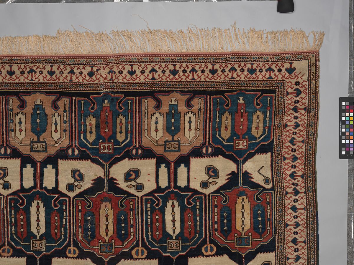 Carpet, Wool (warp, weft, pile); symmetrically knotted pile