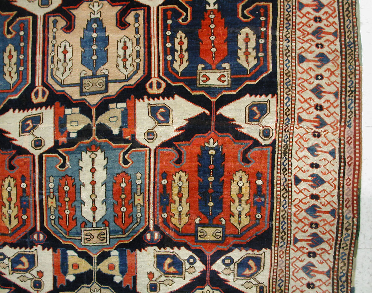 Carpet, Wool (warp, weft, pile); symmetrically knotted pile