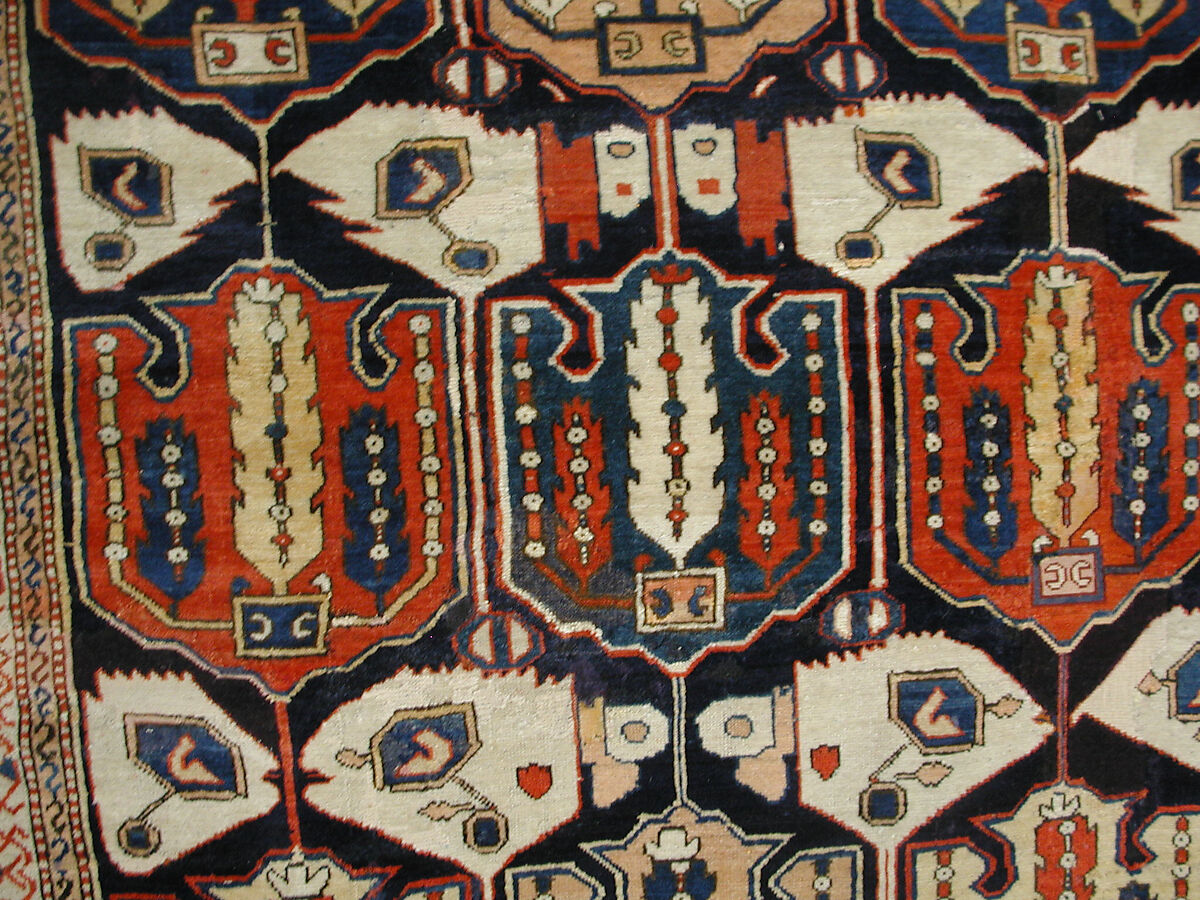 Carpet, Wool (warp, weft, pile); symmetrically knotted pile