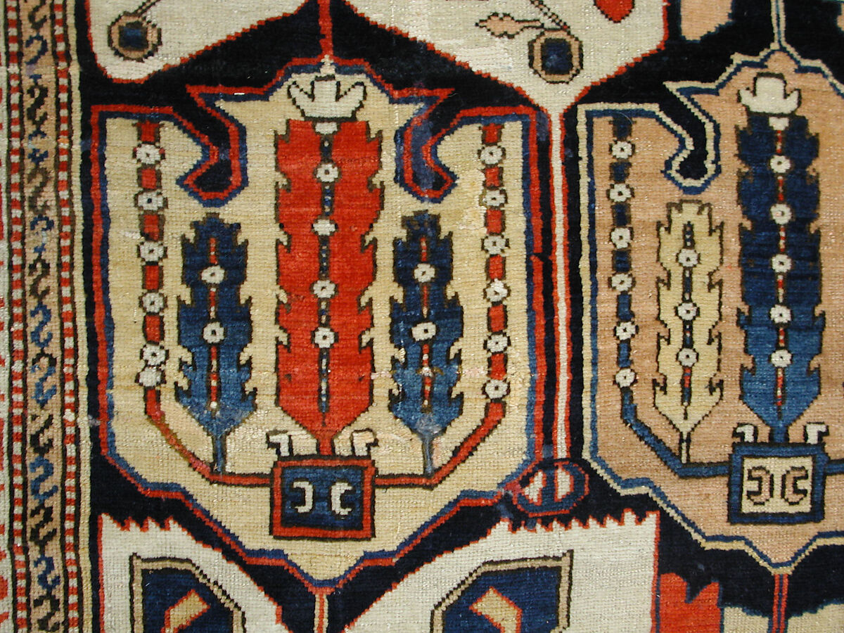 Carpet, Wool (warp, weft, pile); symmetrically knotted pile