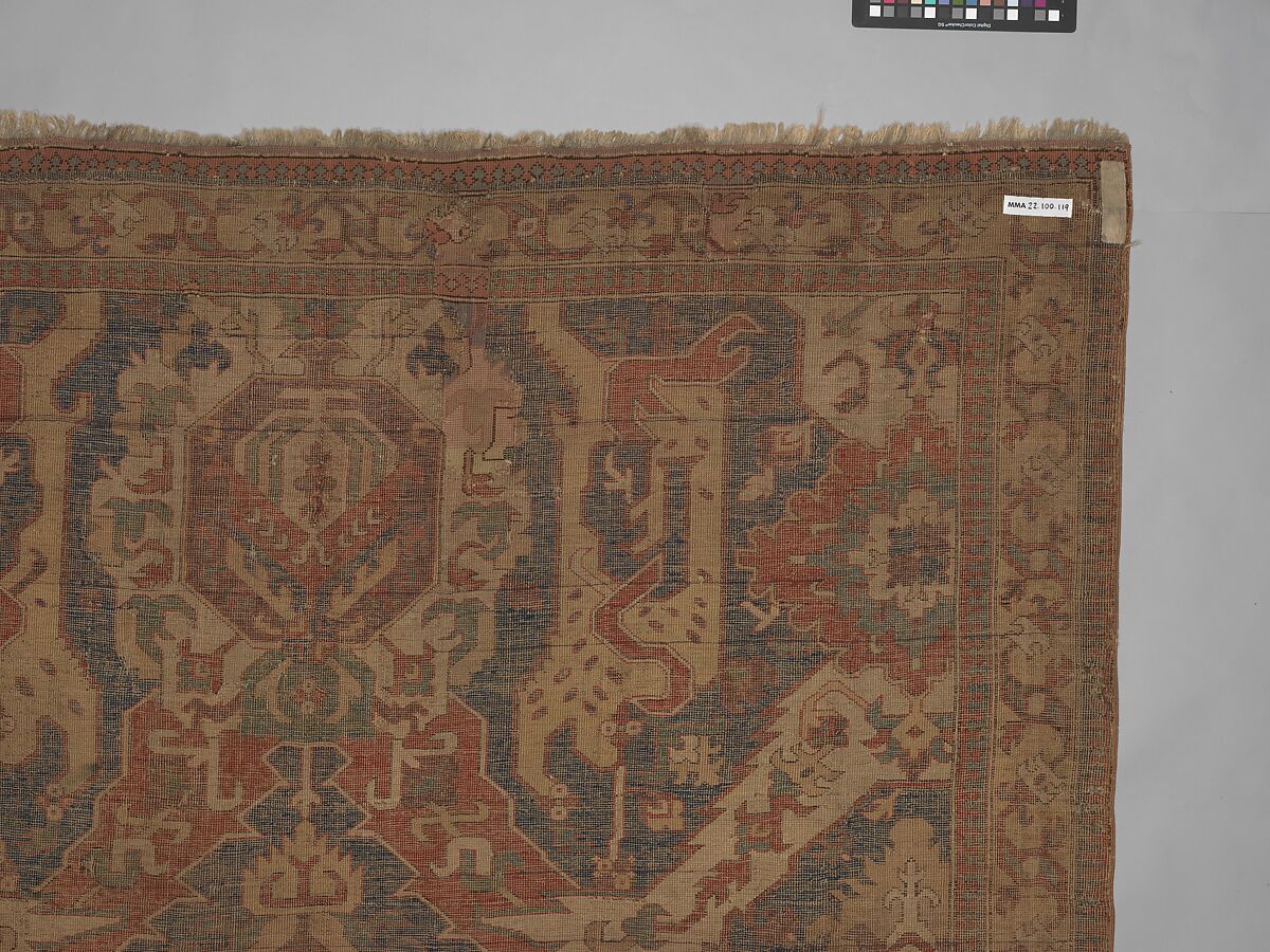 Dragon Carpet, Wool (warp, weft, pile); symmetrically knotted pile