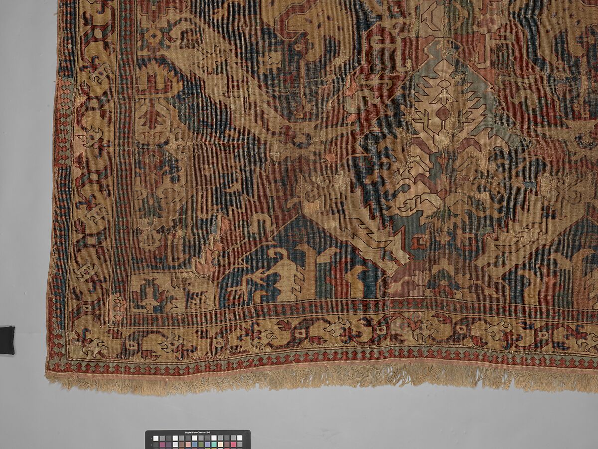 Dragon Carpet, Wool (warp, weft, pile); symmetrically knotted pile