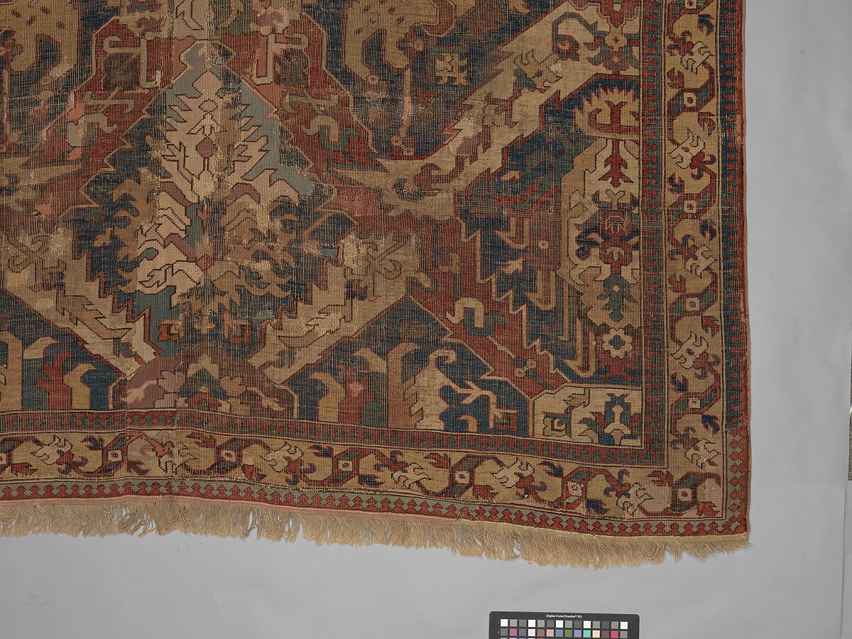 Dragon Carpet, Wool (warp, weft, pile); symmetrically knotted pile