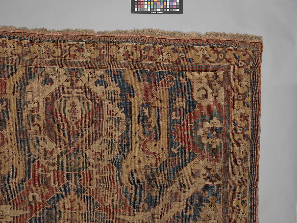 Dragon Carpet, Wool (warp, weft, pile); symmetrically knotted pile