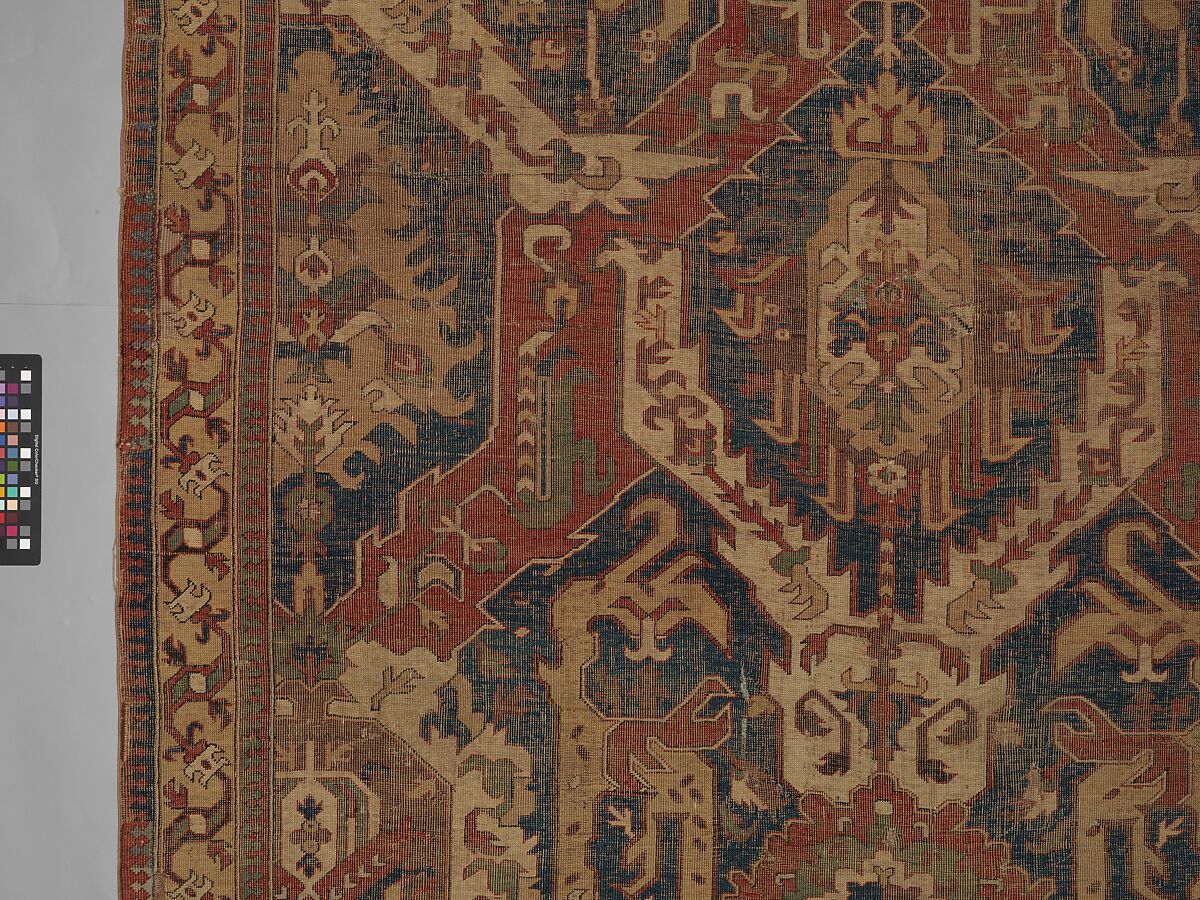 Dragon Carpet, Wool (warp, weft, pile); symmetrically knotted pile