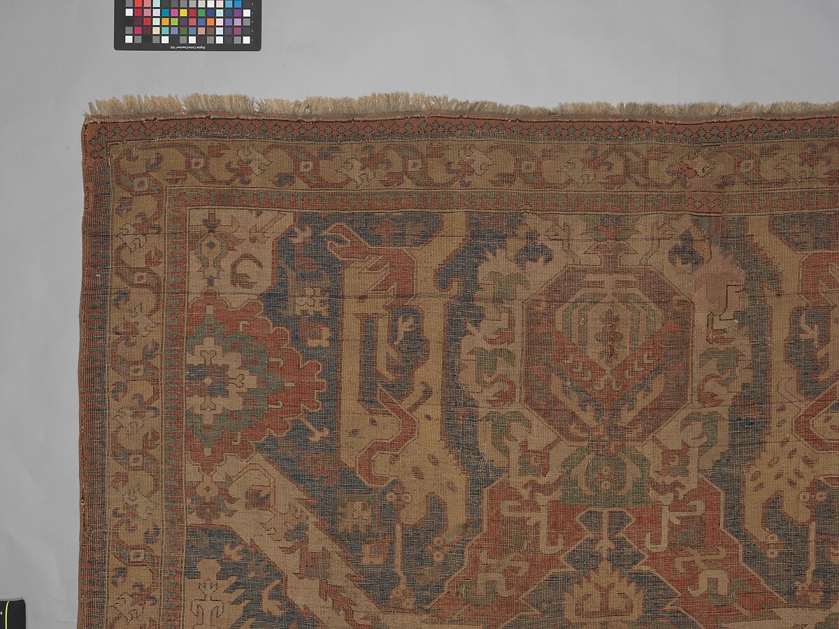 Dragon Carpet, Wool (warp, weft, pile); symmetrically knotted pile