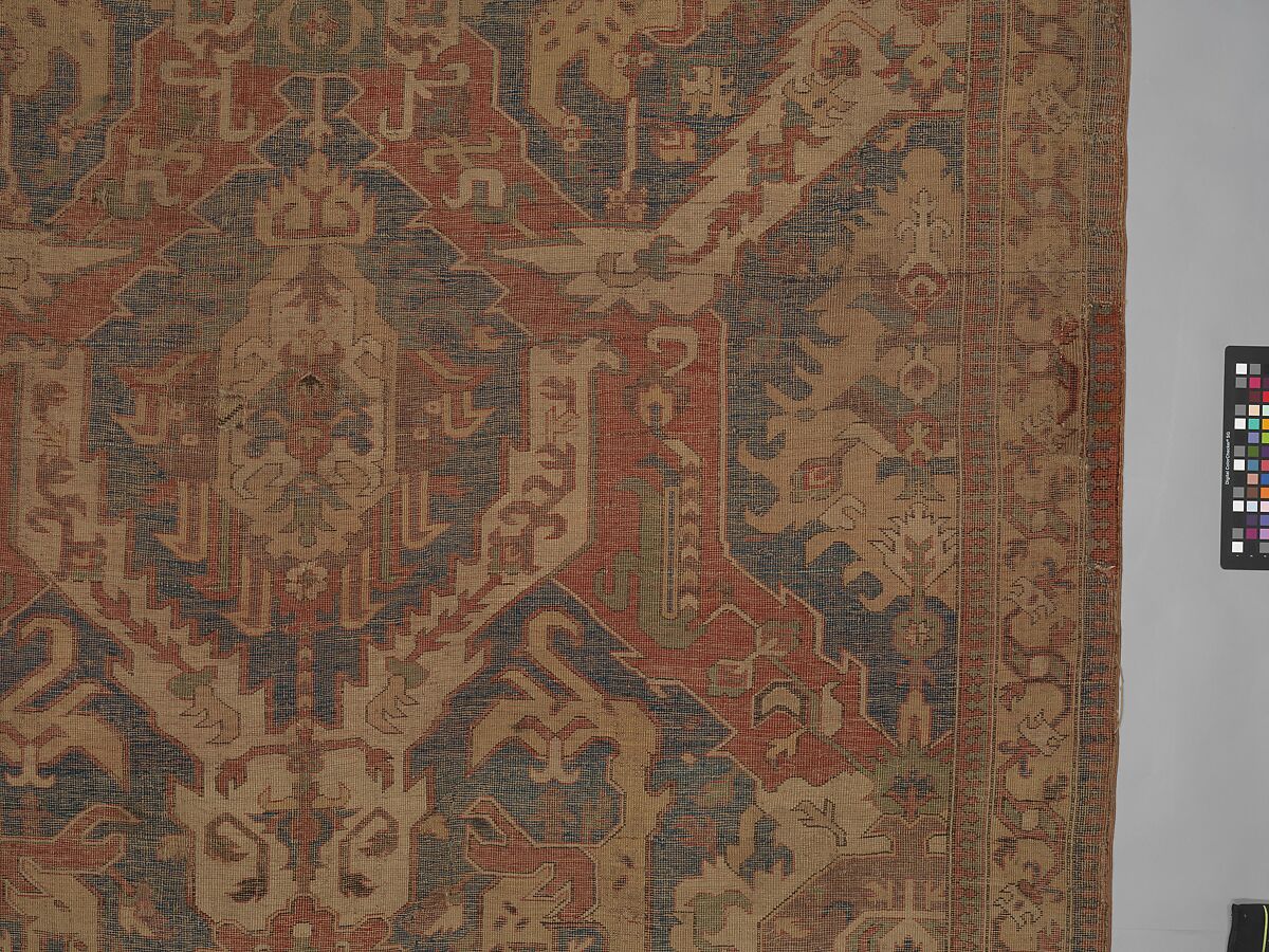 Dragon Carpet, Wool (warp, weft, pile); symmetrically knotted pile