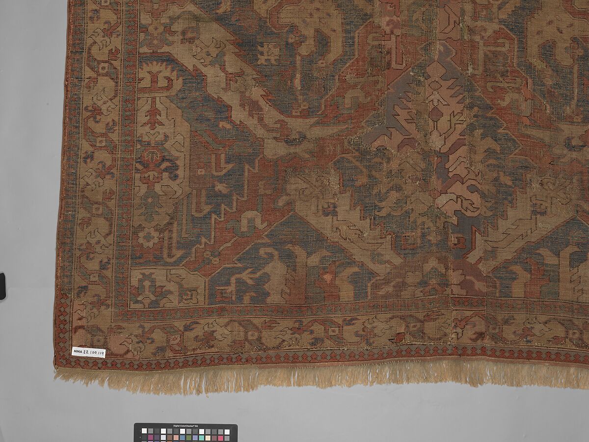 Dragon Carpet, Wool (warp, weft, pile); symmetrically knotted pile