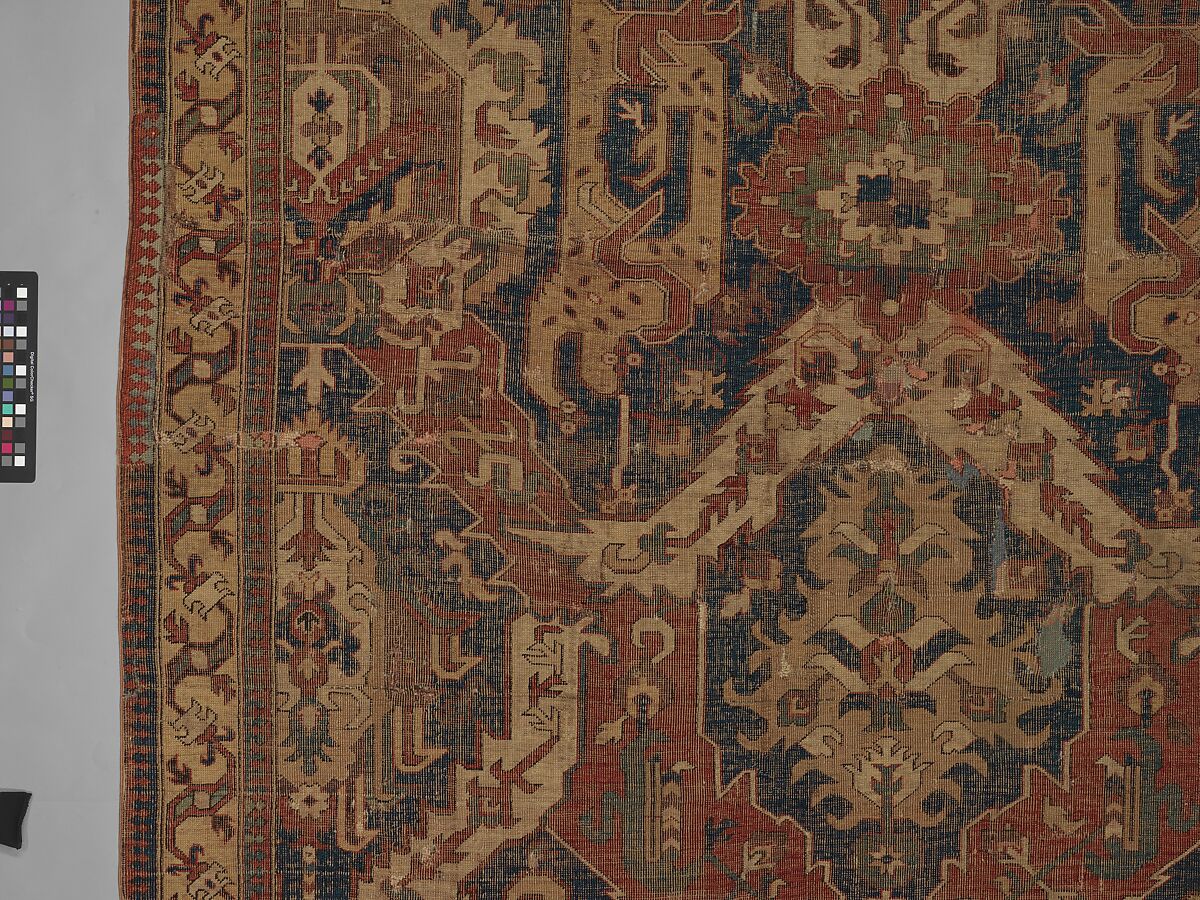 Dragon Carpet, Wool (warp, weft, pile); symmetrically knotted pile