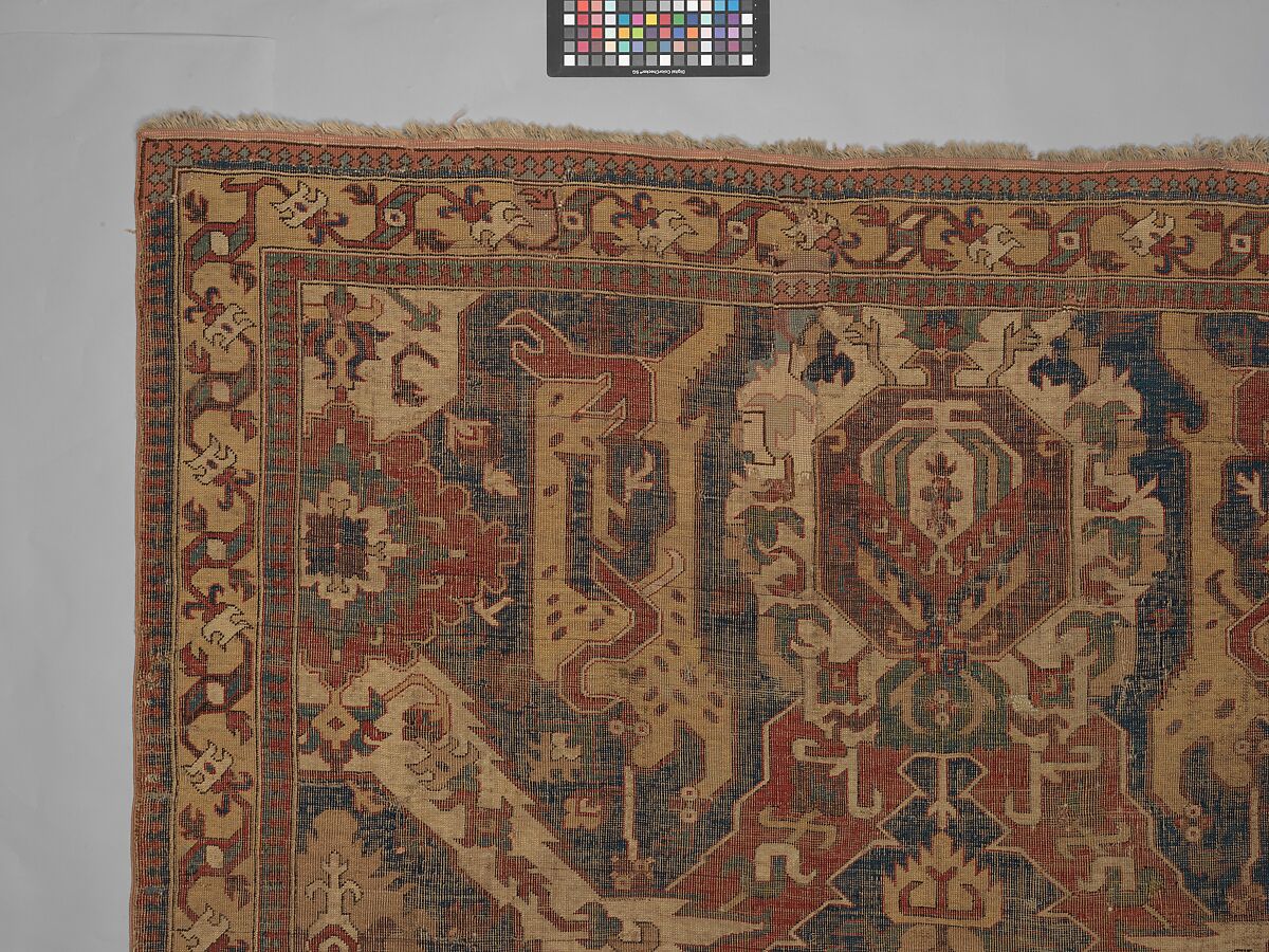 Dragon Carpet, Wool (warp, weft, pile); symmetrically knotted pile
