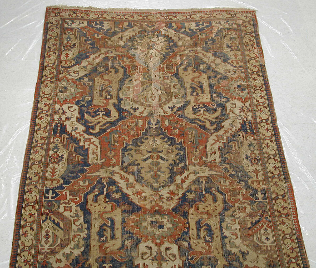 Dragon Carpet, Wool (warp, weft, pile); symmetrically knotted pile