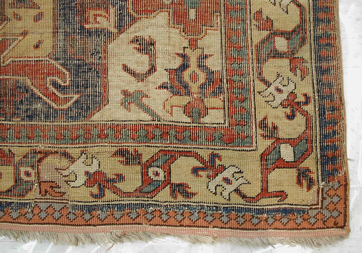 Dragon Carpet, Wool (warp, weft, pile); symmetrically knotted pile