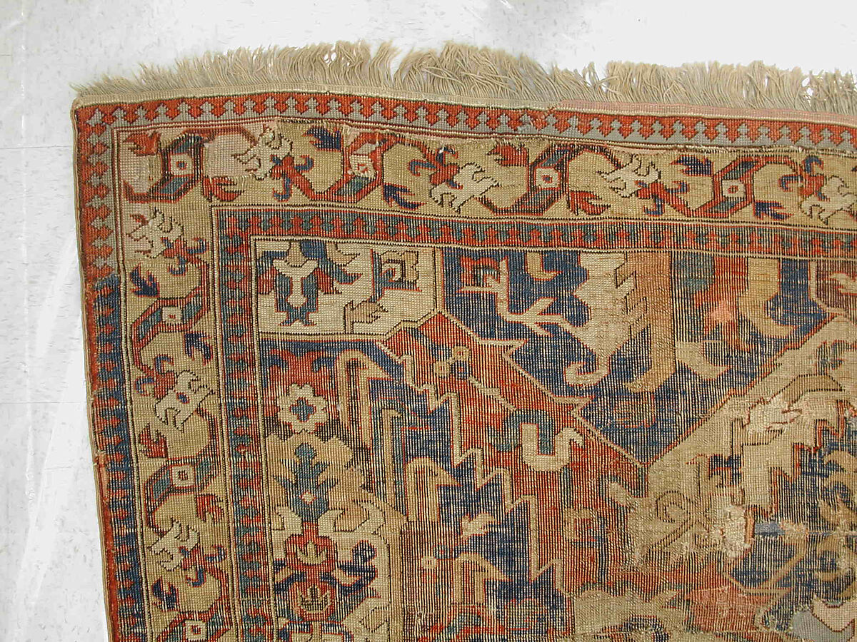 Dragon Carpet, Wool (warp, weft, pile); symmetrically knotted pile