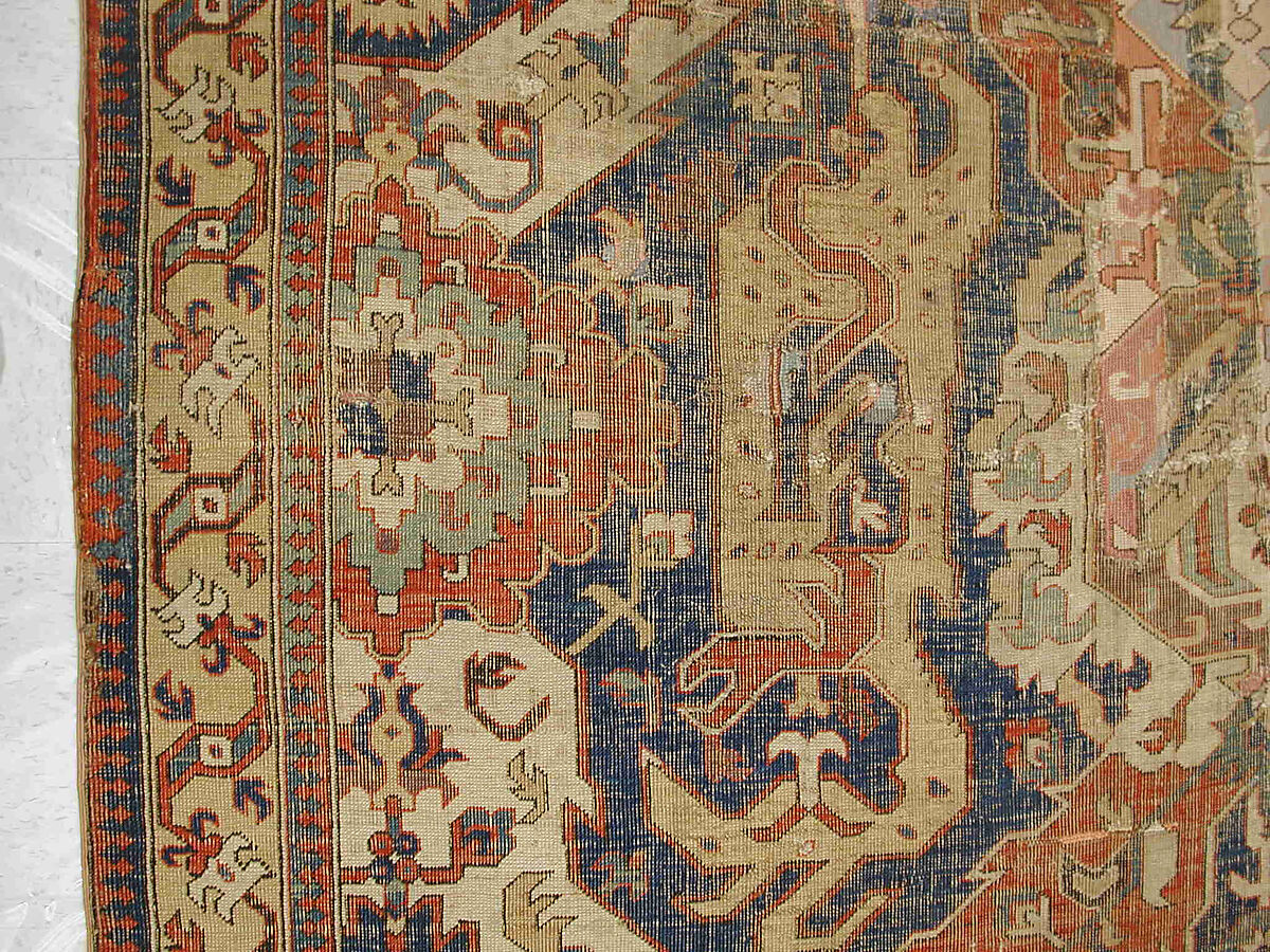 Dragon Carpet, Wool (warp, weft, pile); symmetrically knotted pile